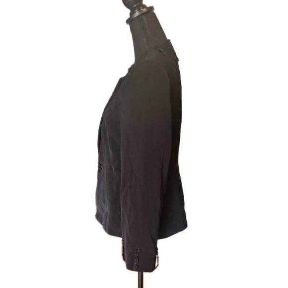 Carissimo Black Beaded Blazer Jacket | Vintage Glam | Size 10 - Picture 2 of 8
